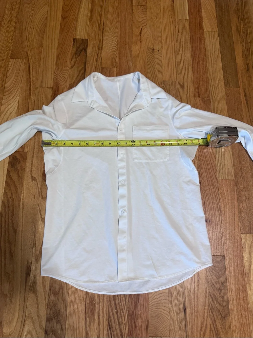 Lululemon Shirt Medium White Commission Long Sleeve Button Down Athletic Fit Men - Picture 5 of 9